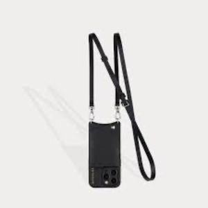 Bandolier Emma Pebble Leather Crossbody - iPhone X - Silver